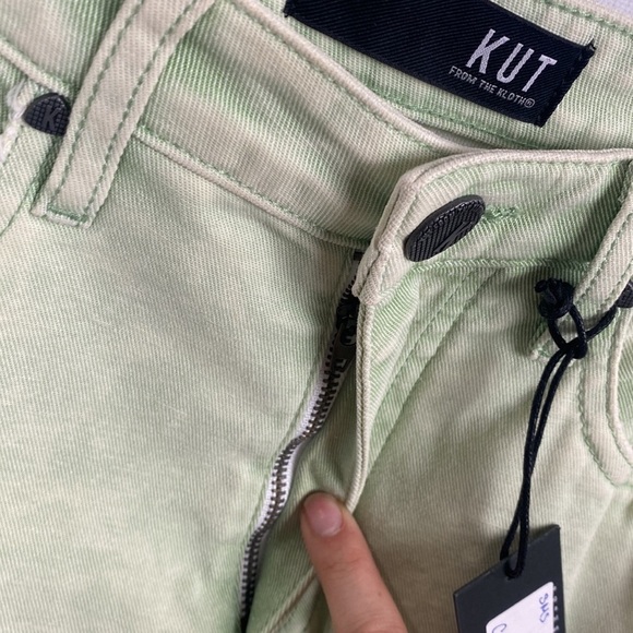 Kut From The Kloth Pastel Green Acid Wash Rachel Mom Jeans - NWT - Size 4 - Picture 5 of 15